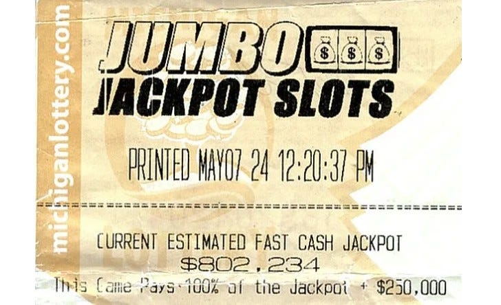 winning fast cash lottery ticket