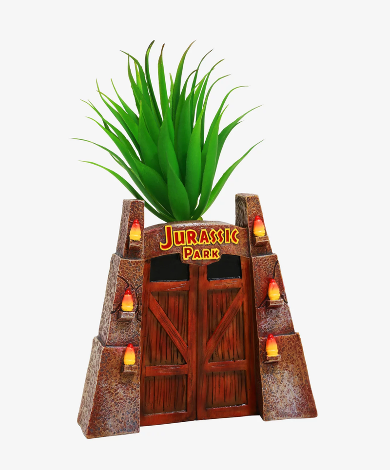 Jurassic Park Gates Faux Succulent Planter