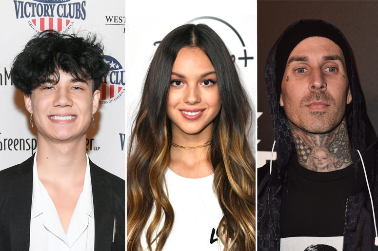 Jaden Hossler (jxdn), Olivia Rodrigo, Travis Barker