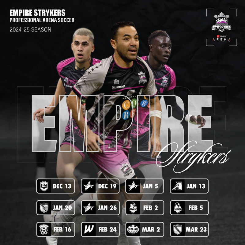 Empire Strykers home game schedule flyer