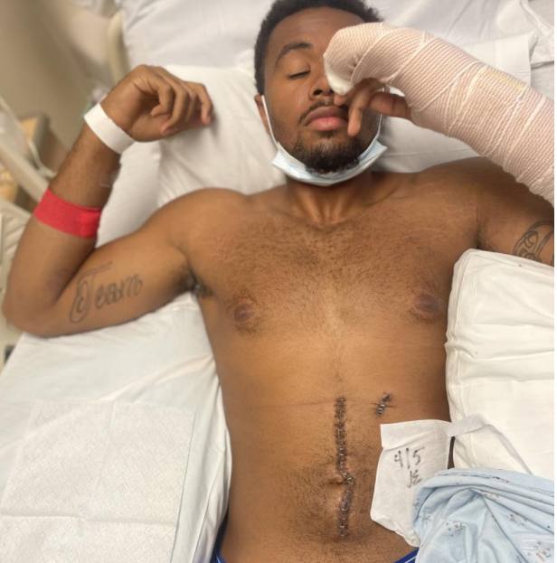 K'aun Green sustained four bullet wounds after police shot him on March 27. According to a complaint, surgeons removed part of his intestines and bullet shrapnel.