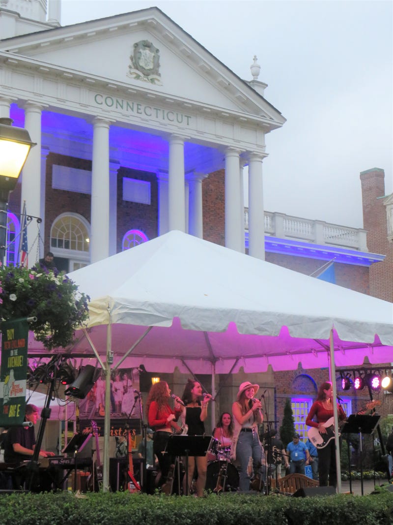 The Connecticut-based KC Sisters performing in front of the Connecticut Building at the Big E, 9/22/21