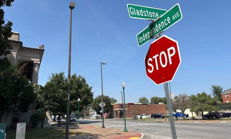 The intersection of Independence Avenue and Gladstone Boulevard in Kansas City, Mo., is shown on Sept. 4. A proposed congressional gerrymander in the Missouri General Assembly would divide the intersection among three congressional district.