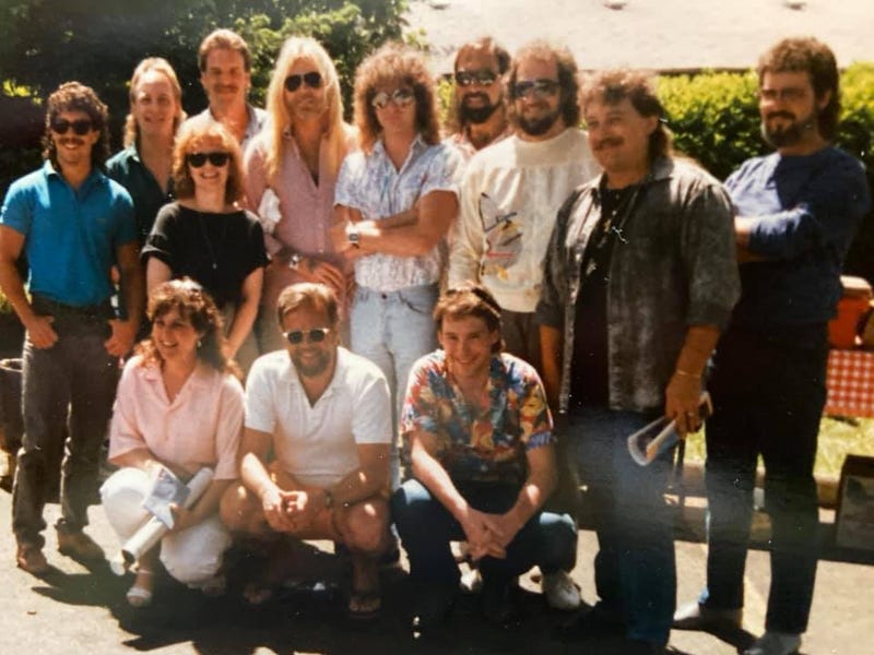 KGON Staff and Greg Allman at Clackamas Studio