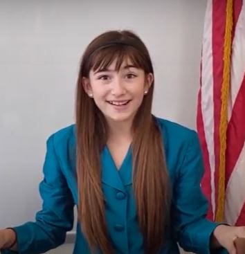 Connecticut's Kid Governor for 2021, Reese Naughton of Southington