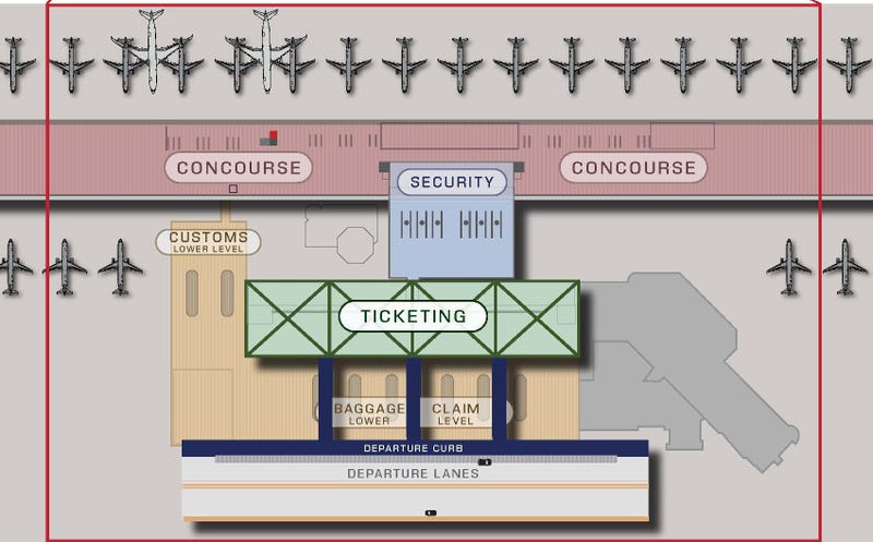 Rendering of new terminal configuration
