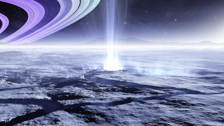 JWST spots enormous 6,000-mile water plume erupting from Saturn's moon Enceladus