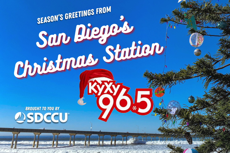 A view of Ocean Beach Pier and the Christmas tree.