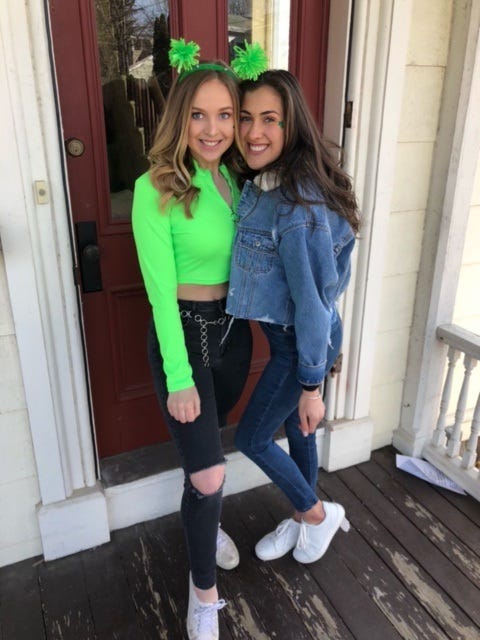 Sue's daughter Katie (on the left)