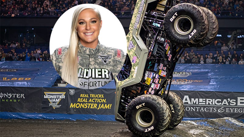 Soldier of Fortune truck with driver Kayla Blood