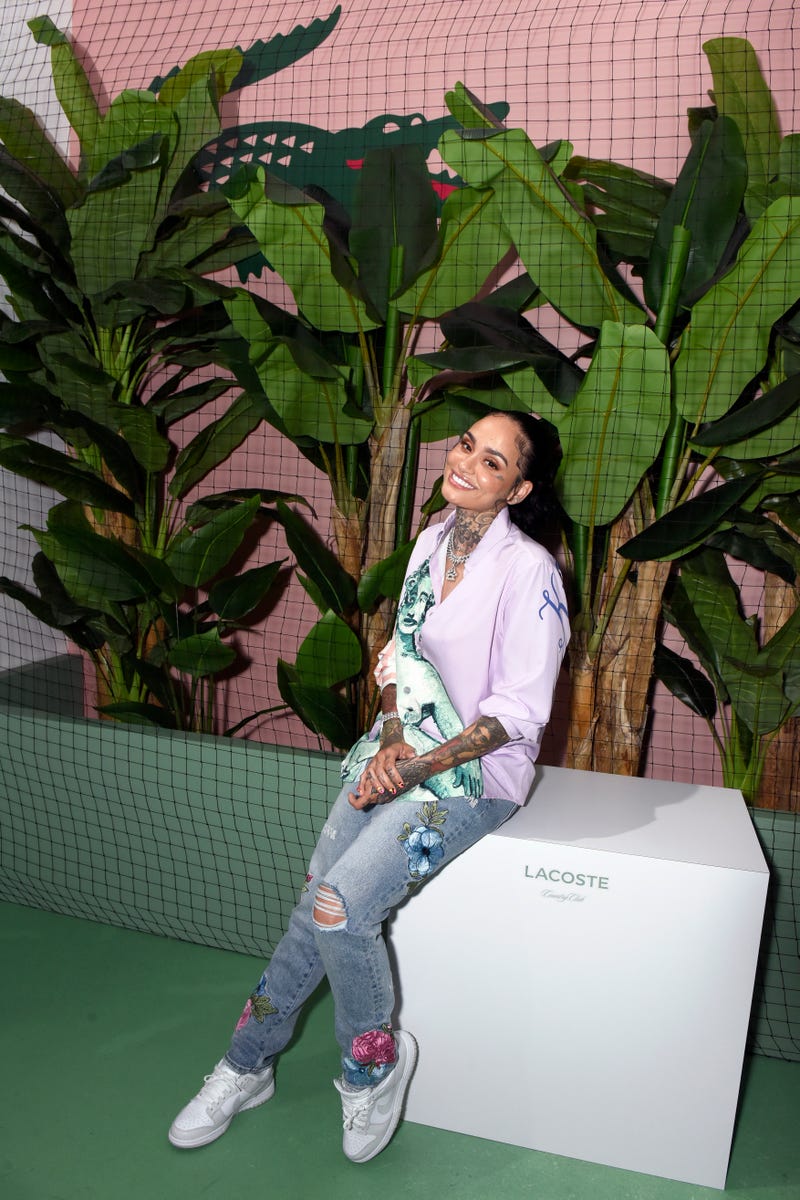 Kehlani attends a celebrity table tennis invitational during Lacoste's launch of 'Lacoste Country Club' at Lacoste on May 07, 2021 in Beverly Hills, California.