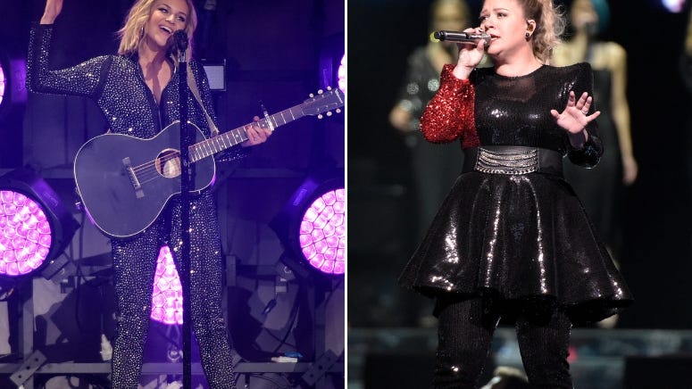 Kelsea Ballerini Gives Kelly Clarkson a Bathroom Tribute