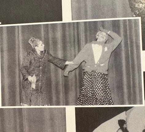 Nikki and Kendra in the Senior Class Play