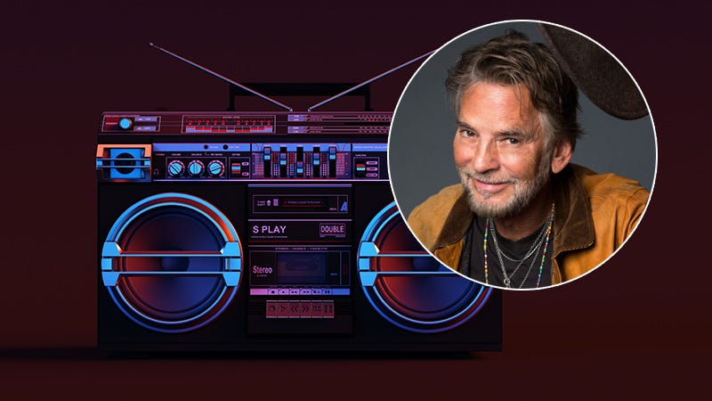 boom box with Kenny Loggins inset