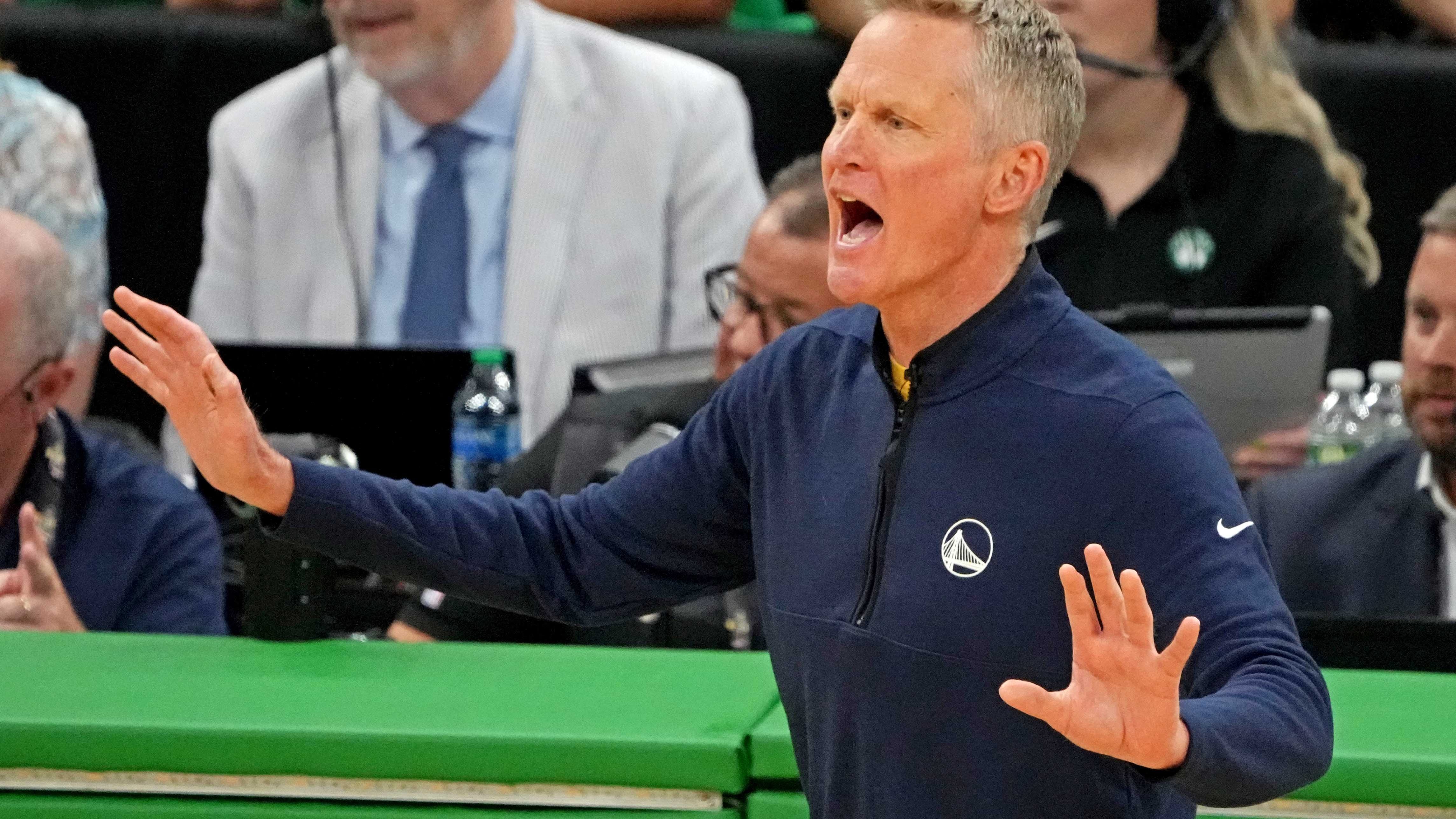 Steve Kerr is still whining about Celtics fans chanting mean things at Draymond Green