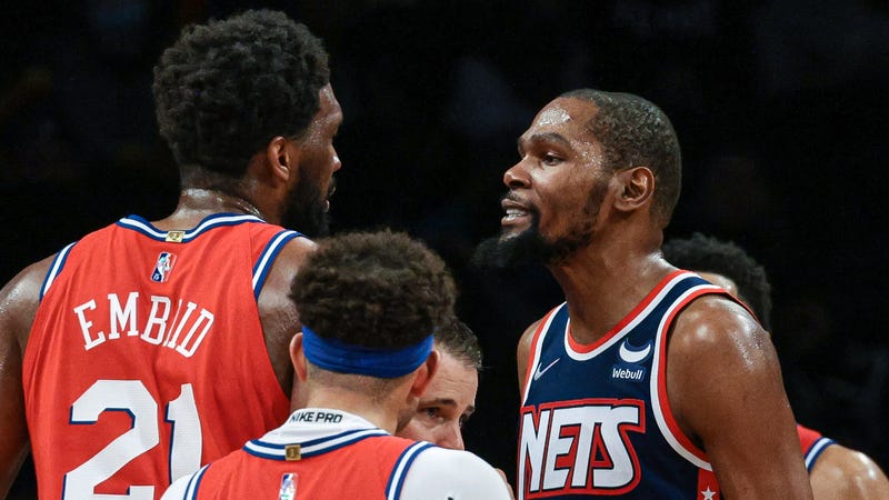 Kevin Durant not expecting much 'extra s–t' with Joel Embiid in Nets-76ers