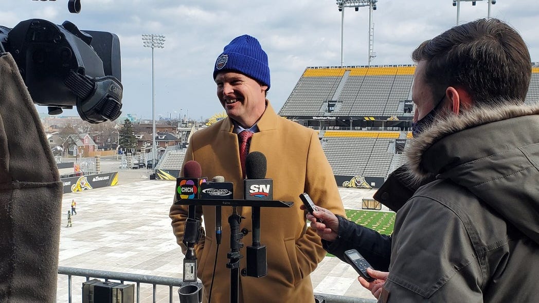 Hamilton: Kevyn Adams glad his team gets to play an outdoor game