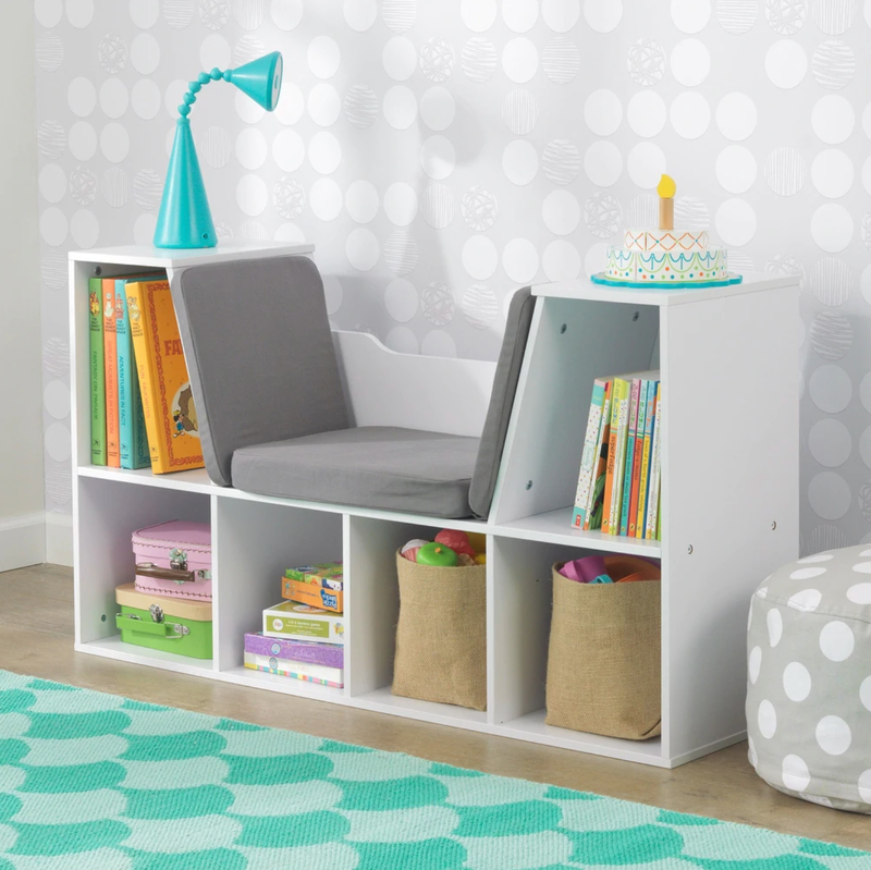 KidKraft White Bookcase with Reading Nook