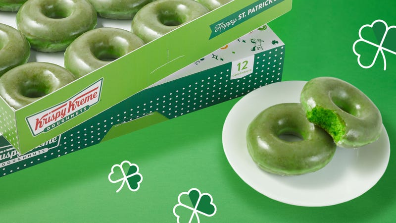 green doughnut Krispy Kreme