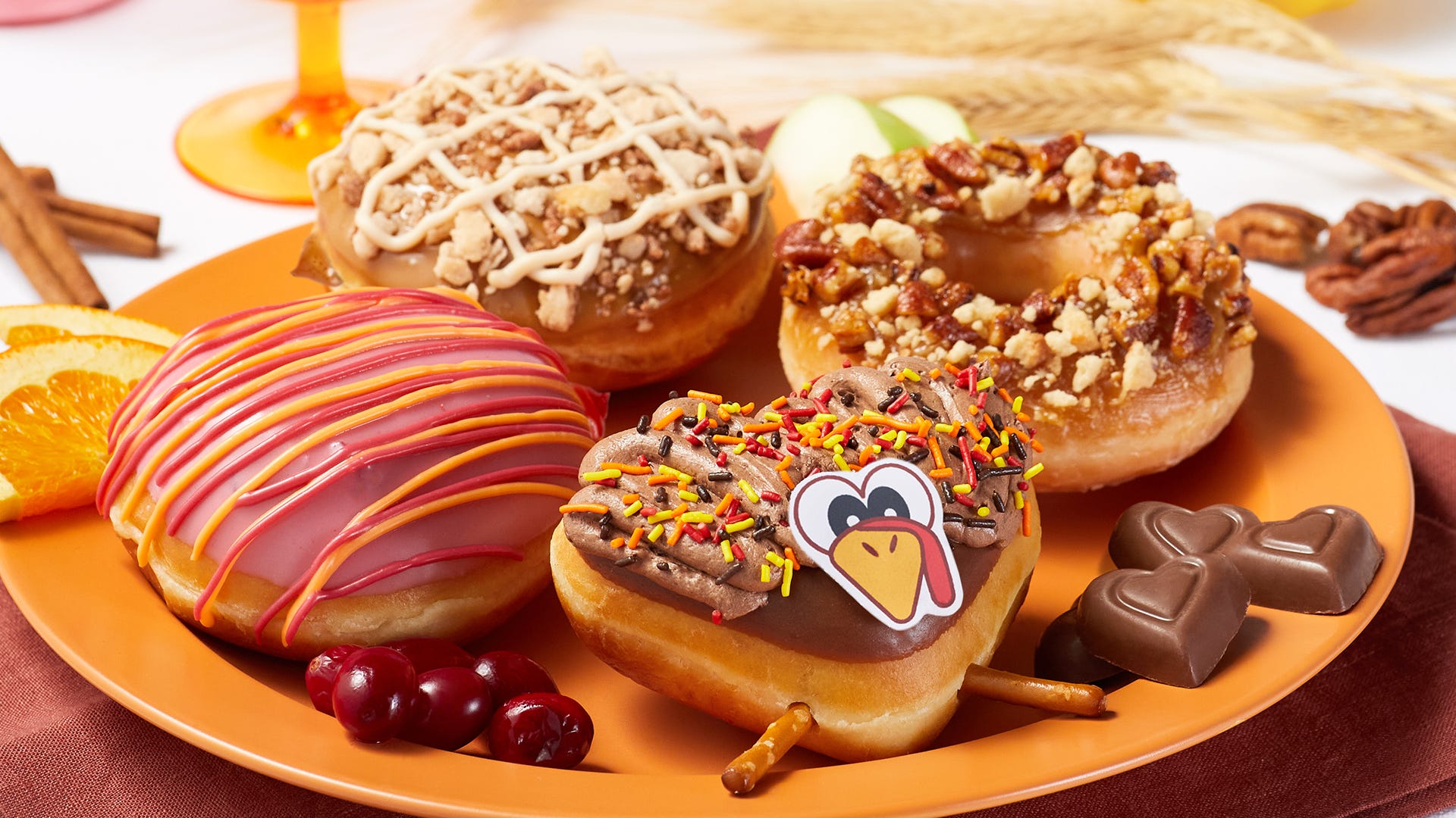You’ll want to gobble up all of Krispy Kreme’s Thanksgiving-themed donuts