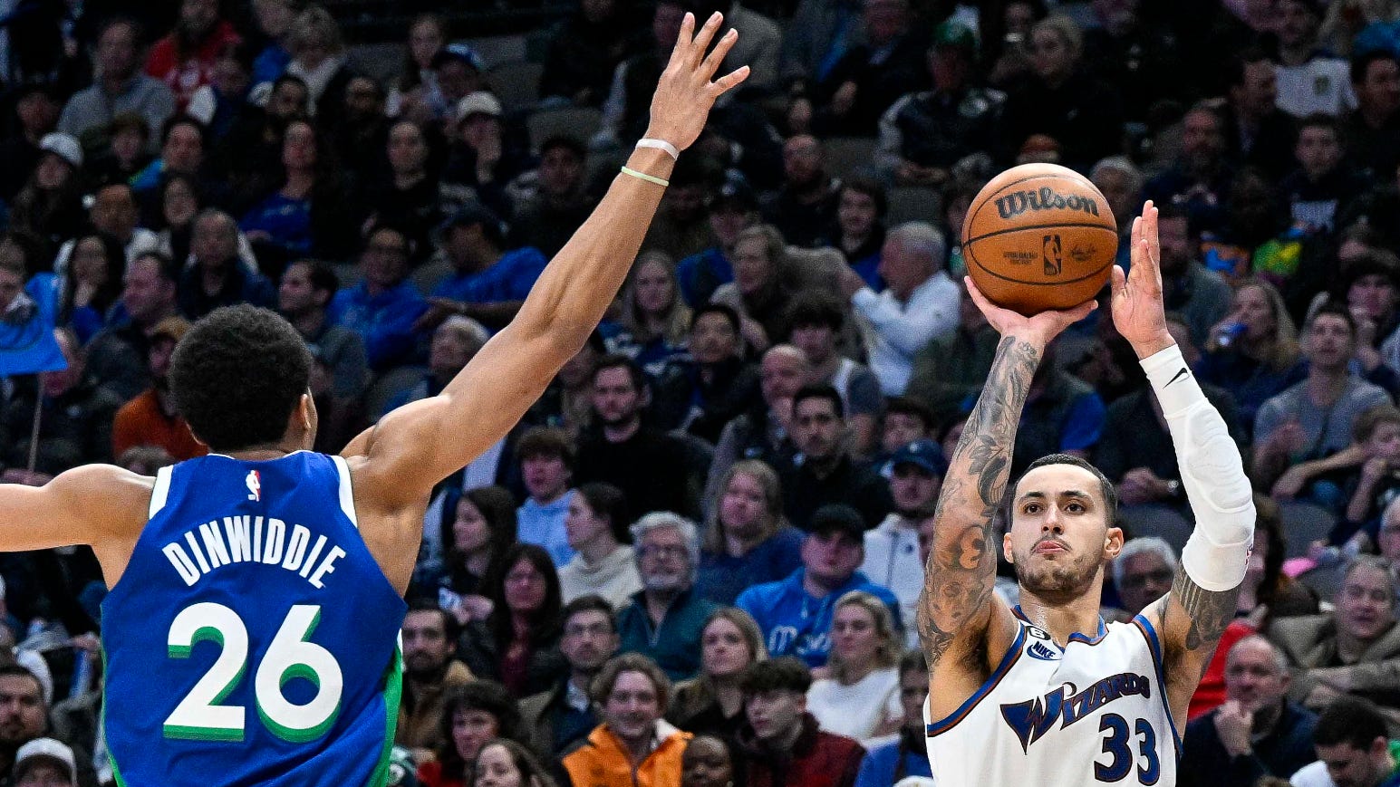 Kyle Kuzma fires back at Spencer Dinwiddie after Wizards win over Mavs