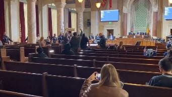 L.A. City Council ejects a few protesters at start of meeting