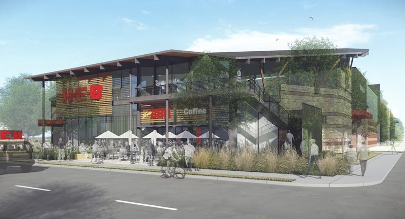 Lake Austin H-E-B store rendering
