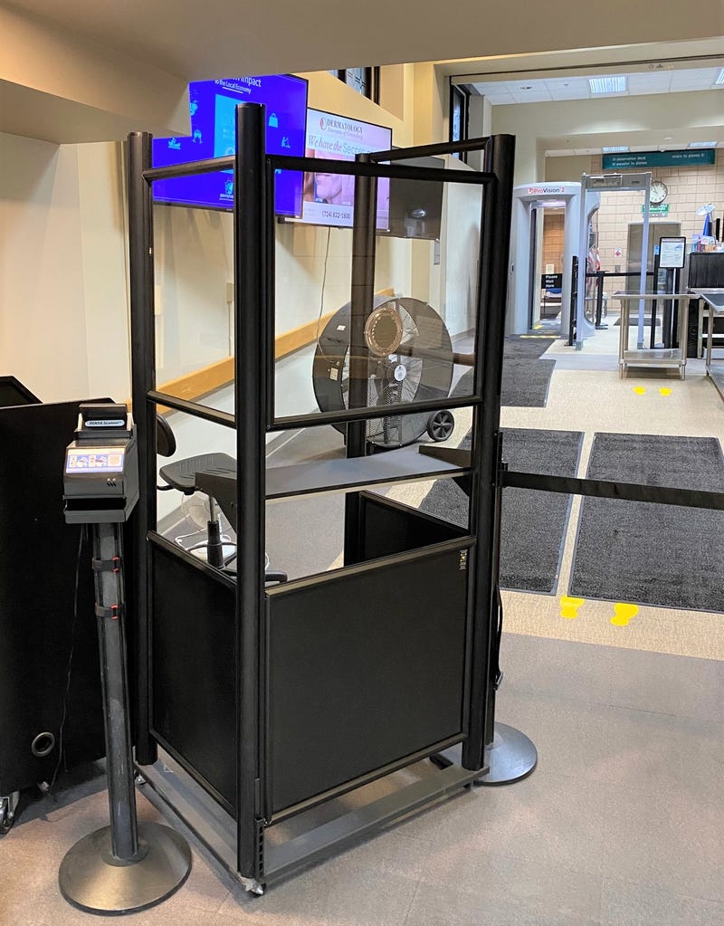 Acrylic barriers have been installed at the TSA checkpoint at Arnold Palmer Regional Airport to help protect the workforce and passengers.