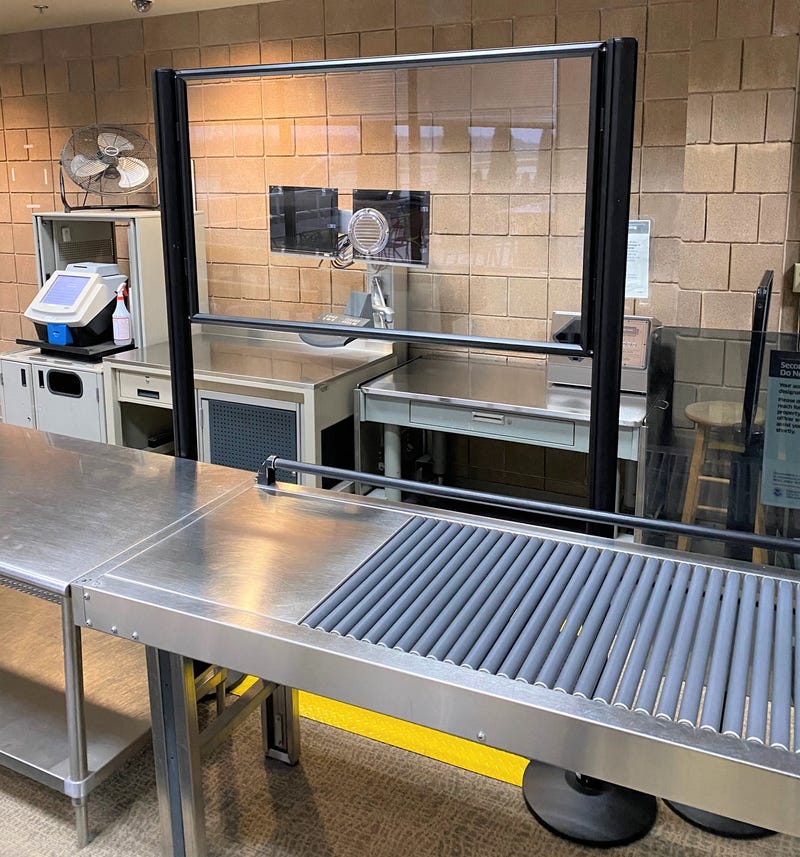 Acrylic shields were installed at the TSA checkpoint at Arnold Palmer Regional Airport.
