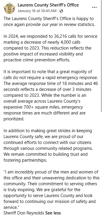 LCSO Facebook Page