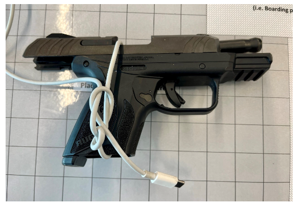 TSA officers stopped a man with this handgun at a LaGuardia Airport security checkpoint on July 31. (