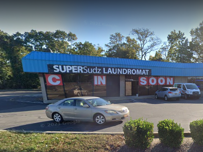 SuperSudz laundromat on the Sunrise Highway Service Road in Bay Shore.