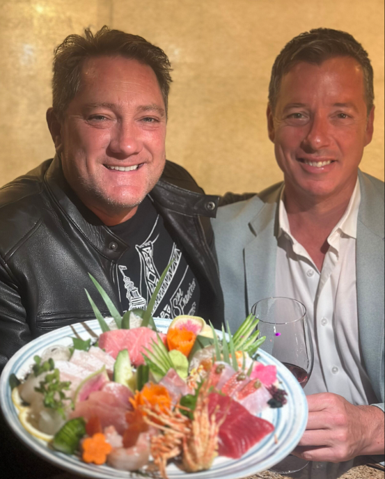 Liam Mayclem with Marcus Garcia at Ozumo.