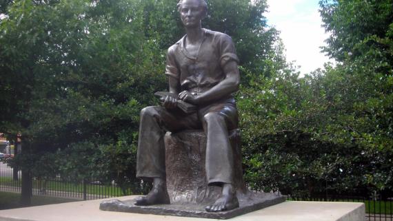 Statue of young Lincoln vandalized in Edgewater