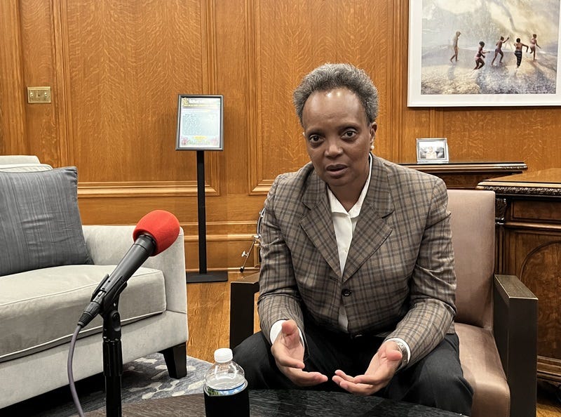 Lori Lightfoot in her office