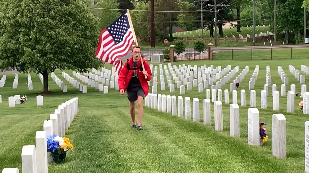 Cross-country march from April 27 to May 29 honors veterans