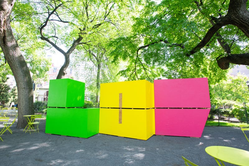 "Love-Ego=LOV," by artist Pasha Radetzki was installed in Union Square Park on Wednesday and will be in place for six months.
