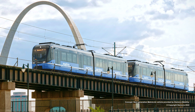 A concept of a new MetroLink train