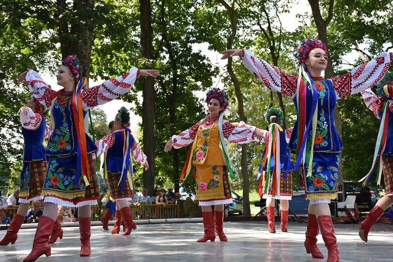 Dancers performing at the Ukrainian Folk Festival