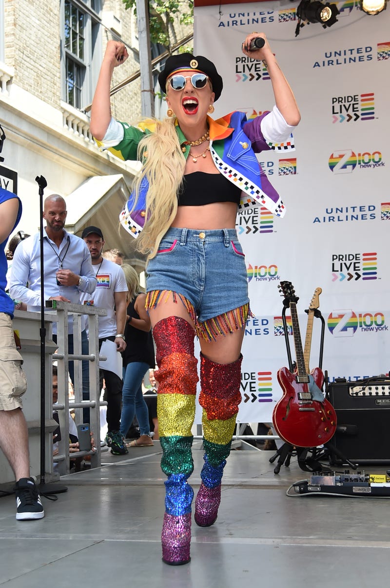 Lady Gaga speaks onstage during Pride Live's 2019 Stonewall Day on June 28, 2019 in New York City.