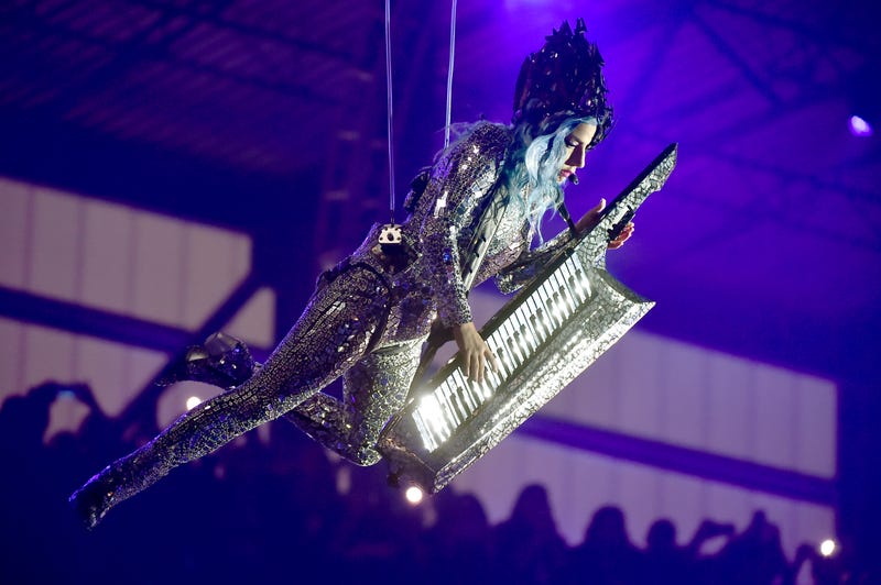 Lady Gaga performs onstage during AT&T TV Super Saturday Night at Meridian at Island Gardens on February 01, 2020 in Miami, Florida.