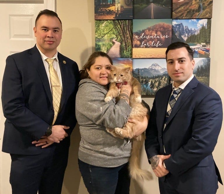 An Oceanside woman was reunited with her ginger cat Toby after the feline was stolen from her driveway in February