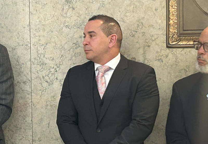 Larry Scirotto at an introductory press conference