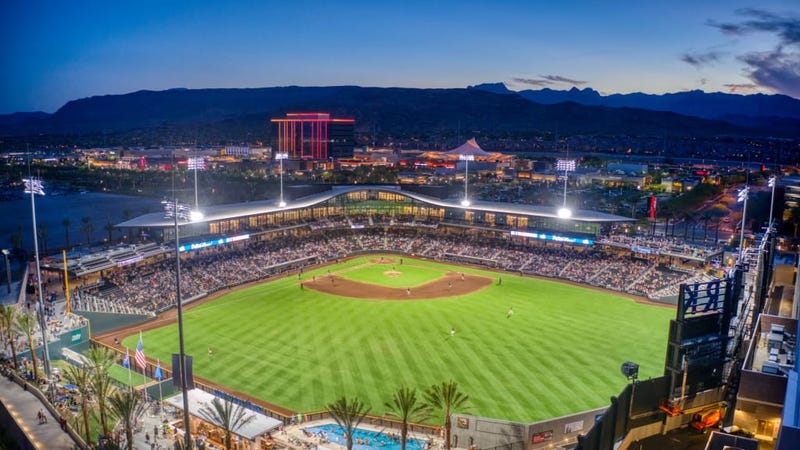An overhead view of the Las Vegas Ballpark