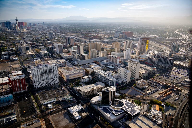 Aerial view of Las Vegas