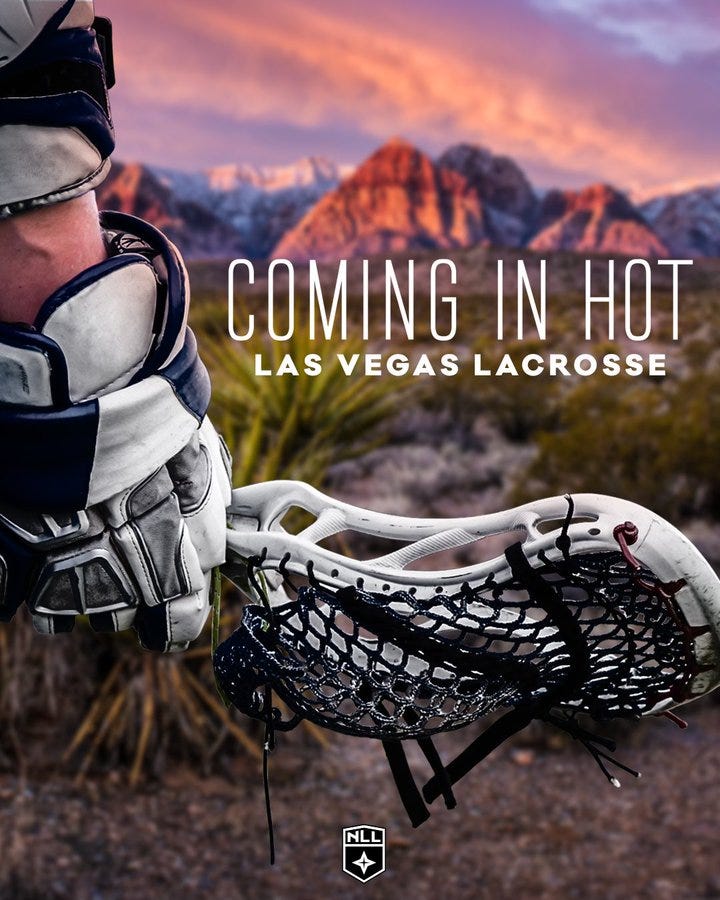 Advertisement for the new Las Vegas professional lacrosse team