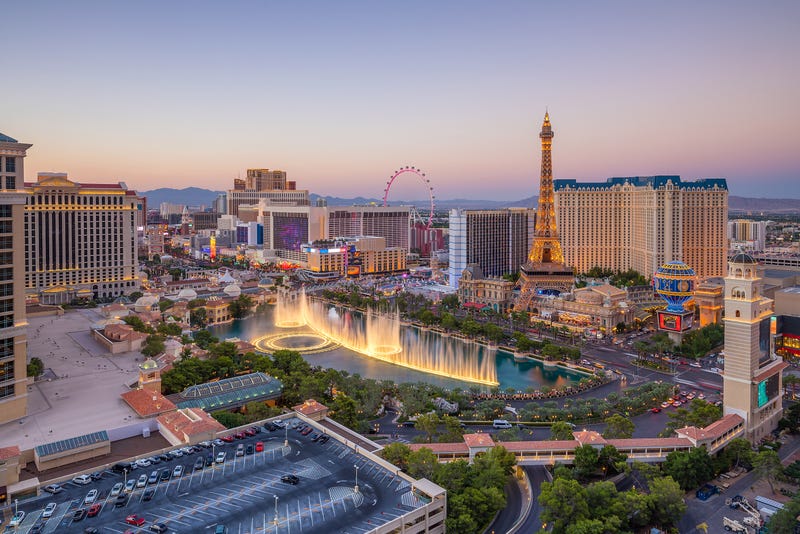 An aerial view of the Las Vegas Strip.