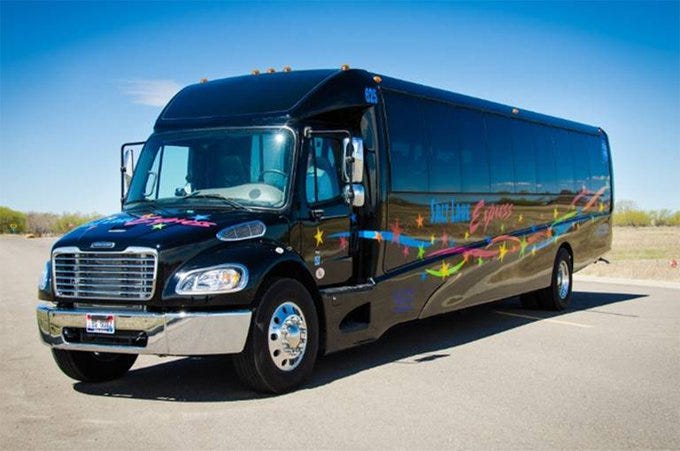 Bus that will take passengers from Las Vegas to Reno under a new service that begins Monday, March 15th.