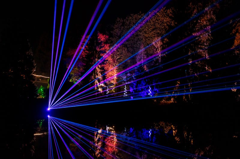 Laser on the Lake at Lightscape at Chicago Botanic Garden
