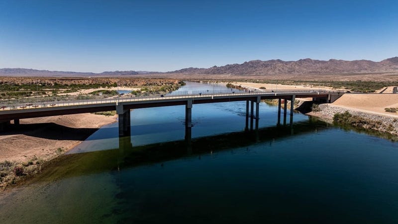 The Silver Copper Crossing Bridge spanning the Colorado River between Arizona and Nevada